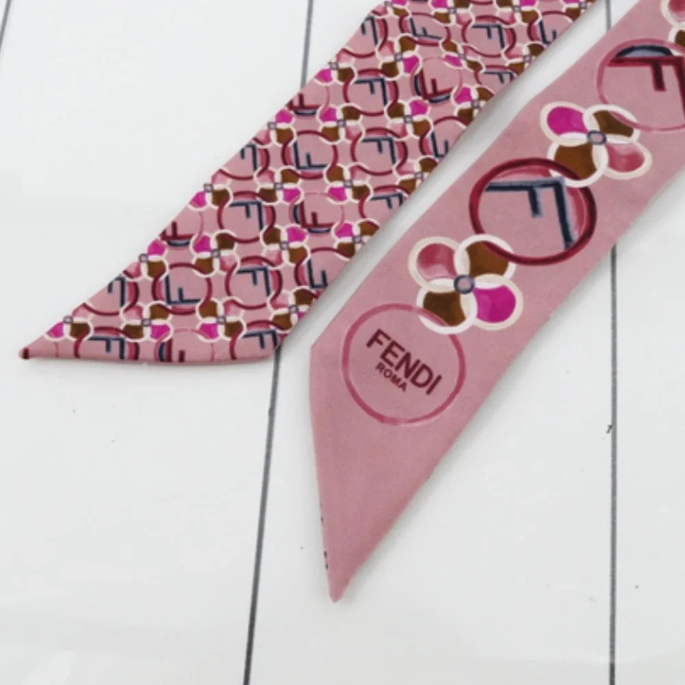 Fendi Pink Silk Scarf - Picture 3 of 5